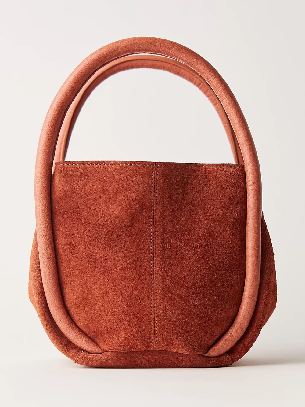 NWT FREE PEOPLE Barlow Suede Bucket Bag | Rust MSRP $78 CURRENT - Picture 3 of 8